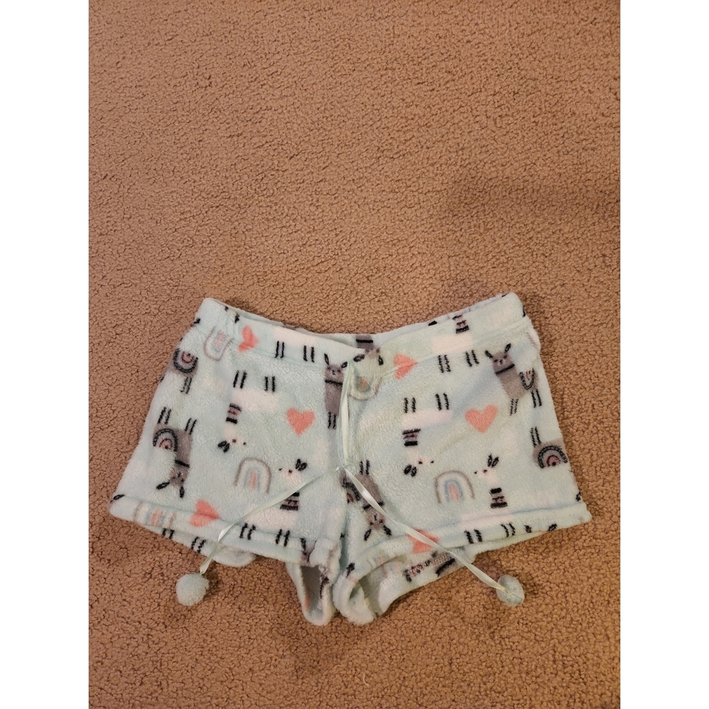 Llama fuzzy sleep shorts